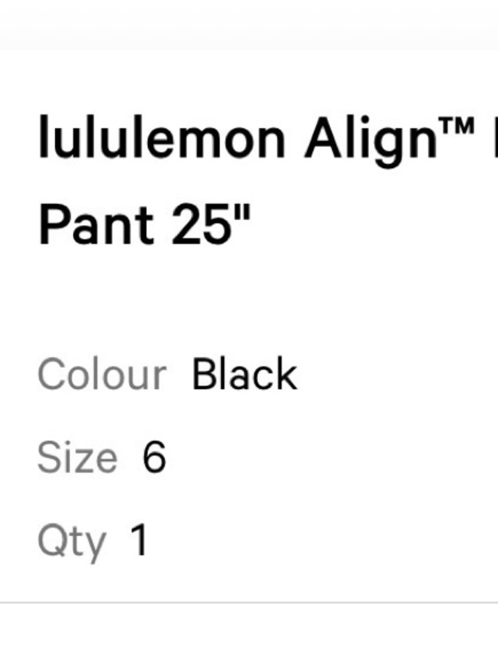lululemon Align Pant 25" - Black